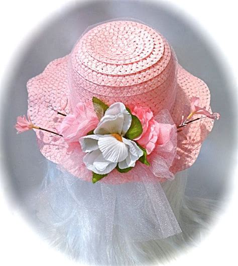 Girls Pink Flower Girl Tea Party Sun Hat Gh 125 Por Marcellefinery