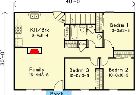 Simple Rectangle Ranch Home Plans House Plan 340 00026 Ranch Plan
