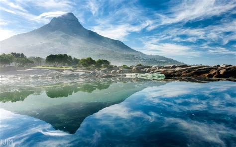 Wallpaper Pemandangan Laut Teluk Danau Refleksi Langit