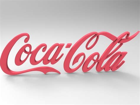 High Poly Detailed Coca Cola Logo 3d Model Cgtrader