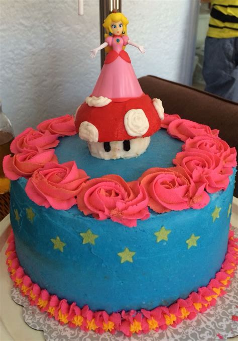 Princess Peach From Super Mario Brothers Cake I Made White Cake