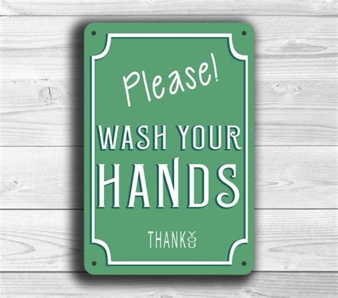 Please Wash Your Hands Sign Classic Metal Signs