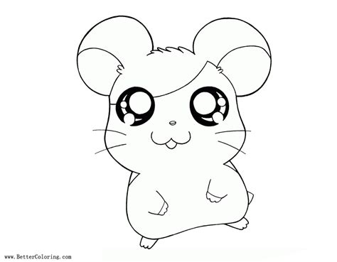 Hamster Coloring Pages Cartoon - Free Printable Coloring Pages