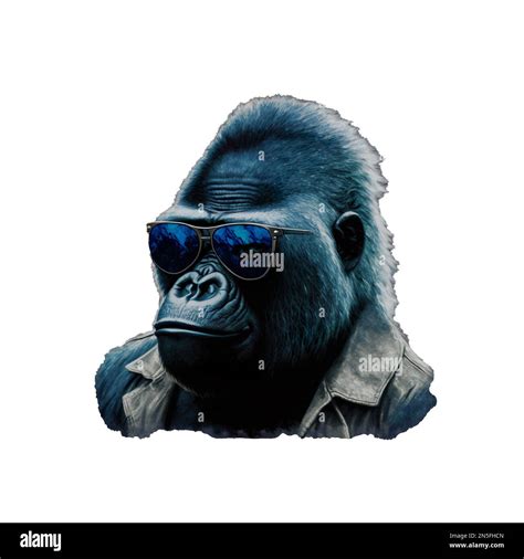 Pop Art Gorilla With Sunglasses Design Ai Art Stock Photo Alamy