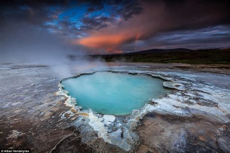 There She Blows Beautiful Hot Springs And Moment Icelandic Geysers