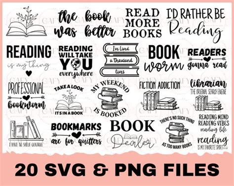 Reading SVG Bundle Book Svg Books SVG Bundle Book Lover Svg Etsy UK