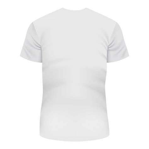 Back Of White Tshirt Mockup Realistic Style Clothes Clipart Shirt