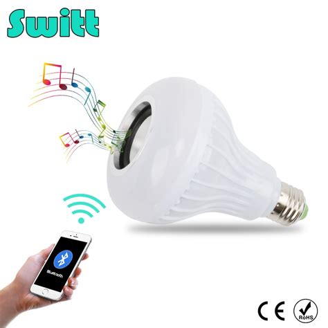 E27 Wireless Bluetooth Speaker 12w Rgb Bulb Led Lamp 110v 220v Smart