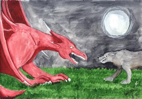 Dragon Vs Werewolf By Skatertody On Deviantart