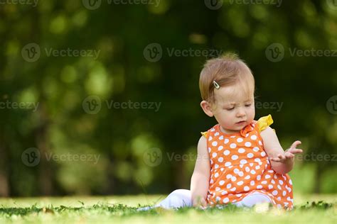 Baby In Park 11258499 Stock Photo At Vecteezy