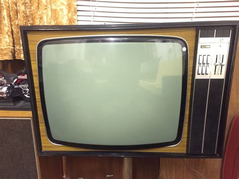 vintage 1970s ultra black and white television 1 vintage radio old tv television set