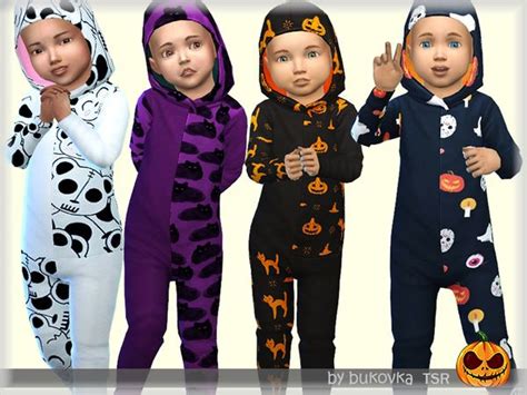 Bukovkas Jumpsuit Halloween Sims 4 Cc Kids Clothing Sims 4 Toddler