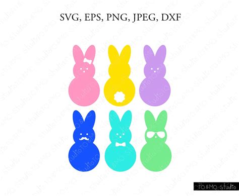 Easter Svg Peep Svg Cute Peeps Svg Bunny Clip Art Bunny Etsy