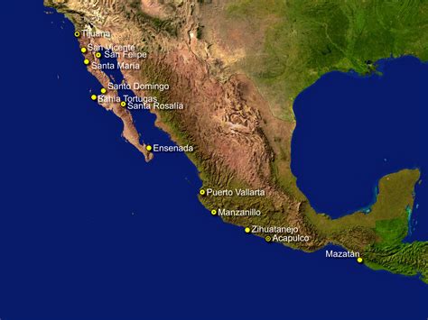 Mapa físico de relieve de México OrangeSmile com