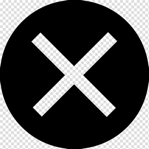 Check Mark Logo X Mark Button Symbol Cross Line Circle