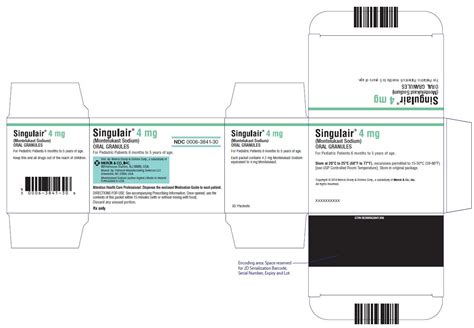 Singulair Fda Prescribing Information Side Effects And Uses