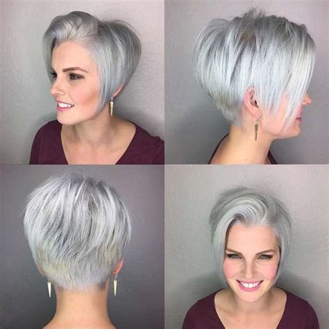 Short Hairstyle Grey 2017 Fashion And Women