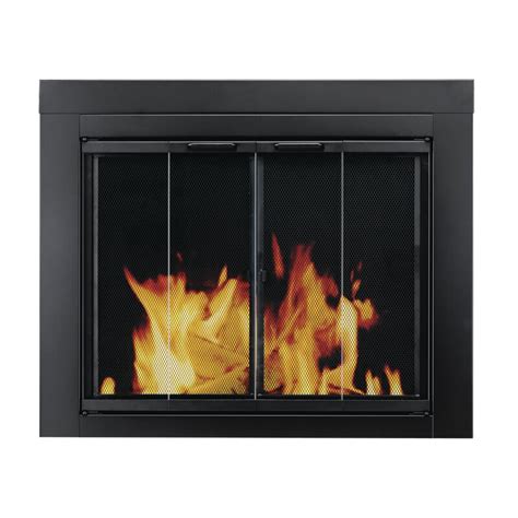 Pleasant Hearth Ascot Fireplace Screen And Bi Fold Track Free Glass