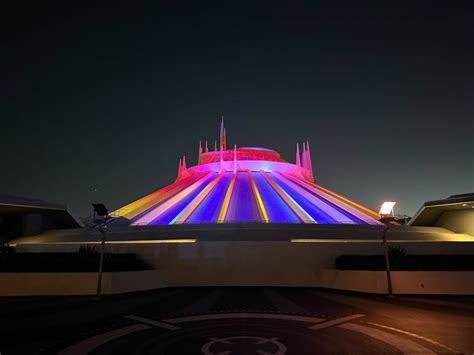 Photos New Projection Mapping Added To Space Mountain Facade In