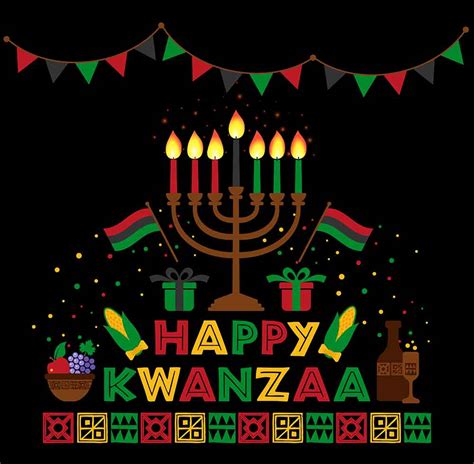 Happy Kwanzaa Colourful Send A Charity Card Birthday Anniversary