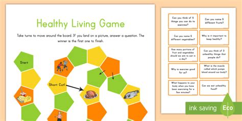 Healthy Eating And Living Game Healthy Living Healthy Eating
