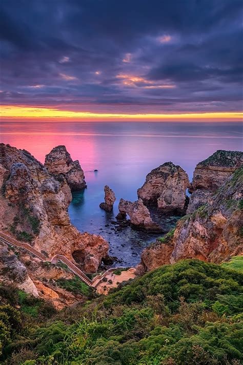 Lagos Portugal Algarve Sea Coast Rocks 640x1136 Iphone 55s5cse