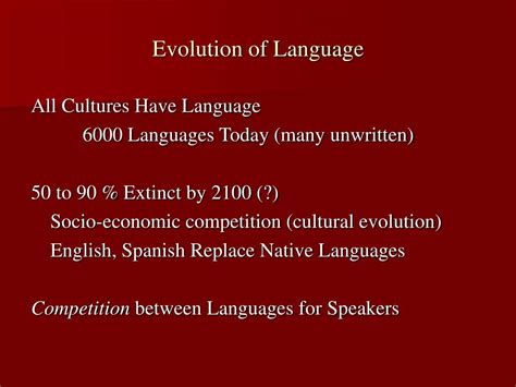 Ppt Evolution Of Language Powerpoint Presentation Free Download Id