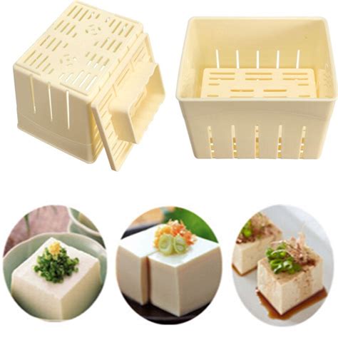 Plastic kitchen mould tofu maker pressing mold pp kits 140*105*95 mm bzu. Tofu Press Set DIY Homemade Tofu Maker Soy Kit Plastic Mould + Press + Chess Clothes Soybean ...