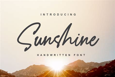 Sunshine A Handwritten Font Script Fonts ~ Creative Market