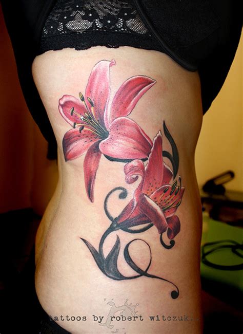 Tatuaje Flores By Robert Witczuk Tatuajes Para Mujeres