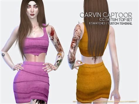 Taytum Top Set By Carvin Captoor At Tsr Sims 4 Updates