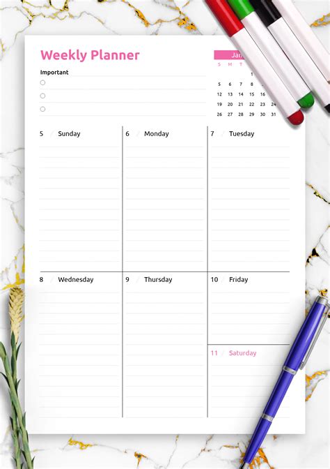 Instant Pdf Download Colorful Daily To Do List 7 Pages Printable And