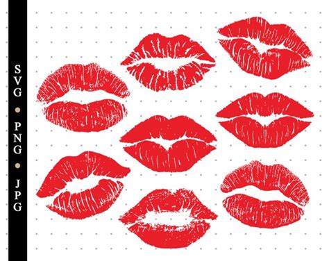 Labios Rojos Svg Cut File Red Lips Svg Instant Download Lips Etsy España