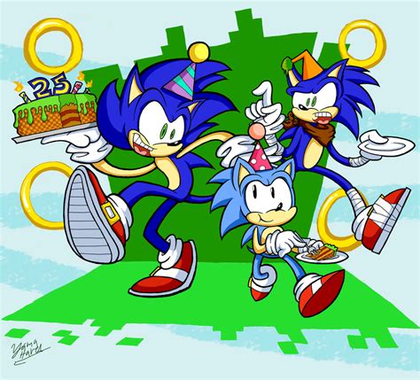 Sonics 25th Anniversary By Miledblur On Deviantart