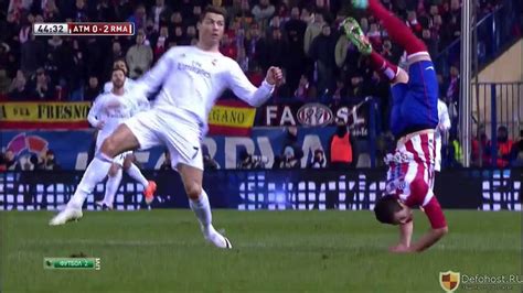 Cristiano Ronaldo Foul Against Atletico Madrid Hd Youtube