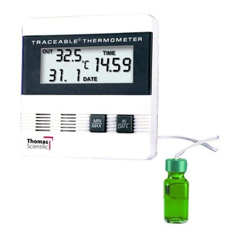 Thomas Traceable Thermometer With Timedate Maxmin Memory And Bottle