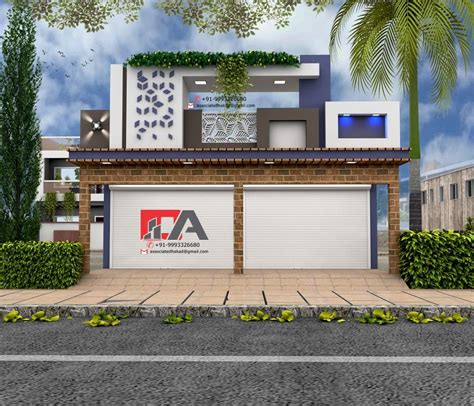 Single Story Commercial Building Design House Front Design House
