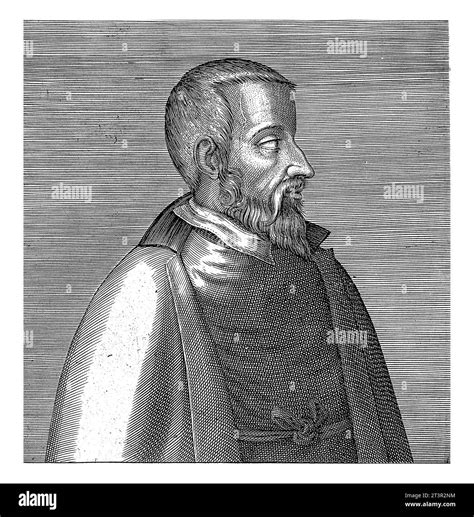 Portrait Of Juan Diaz Hendrick Hondius I 1599 Bust To The Right Of