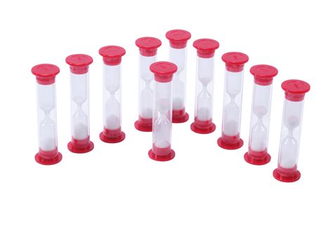 Bulk Hourglass Shaped Sand Timers 1 Minute 10 Pack