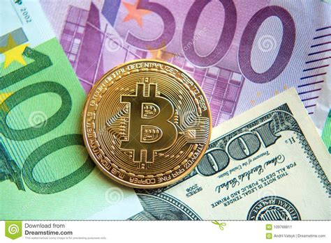 Bitcoin is sibdivided into 1000 mbtc. Bitcoin On Dollar And Euro Bills Investment, Exchange Rate, Wea Stock Image - Image of ...