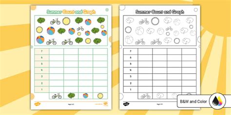 Summer Count And Graph Activity Twinkl Resources Usa