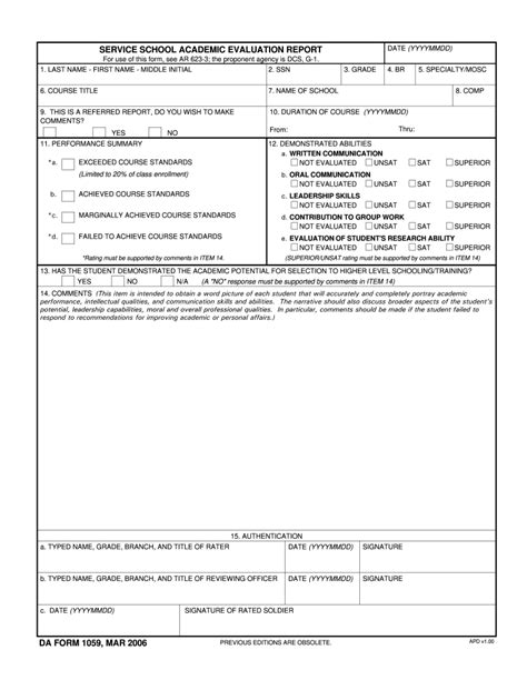 Da Form 1059 Fill Out And Sign Online Dochub