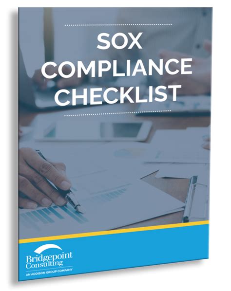 Sox Compliance Checklist Bridgepoint Consulting