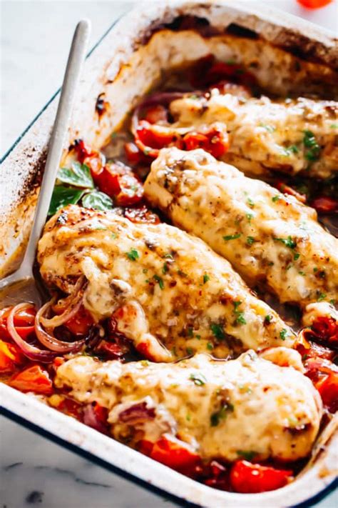 Juicy Caprese Baked Chicken Easy Baked Chicken Breast Recipe