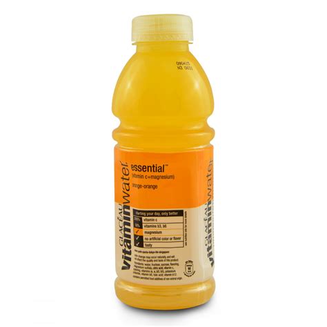 Vitaminwater zero squeezed, lemonade flavored, electrolyte enhanced bottled water with vitamin b5, b6, b12, 20 fl oz, 12 pack. Glaceau Vitamin Water Orange