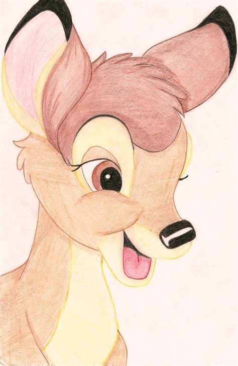 Bambi Drawing In Color By Iranaa On Deviantart Dibujos Bonitos