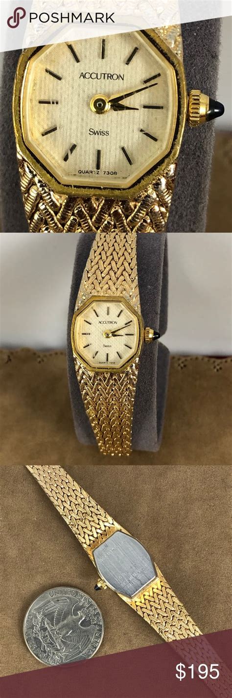 Vintage Accutron Quartz Watch By Bulova Gold Tone Quartz Watch Bulova Gold Tones