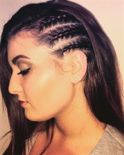 Hair that is divided into two equal sections and is then either braided or secured close to the scalp and left to hang free. Three Half Braided Side Twists | Cornrow hairstyles