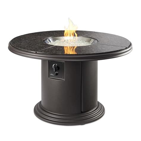 The Outdoor Greatroom Company Grand Colonial 48 Inch Round Dining Height Propane Gas Gas Fire