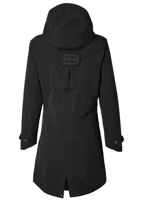 Basil Mosse Bicycle Rain Parka Women Black Basil